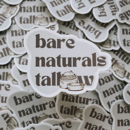 Bare Tallow Waterproof Vinyl Sticker