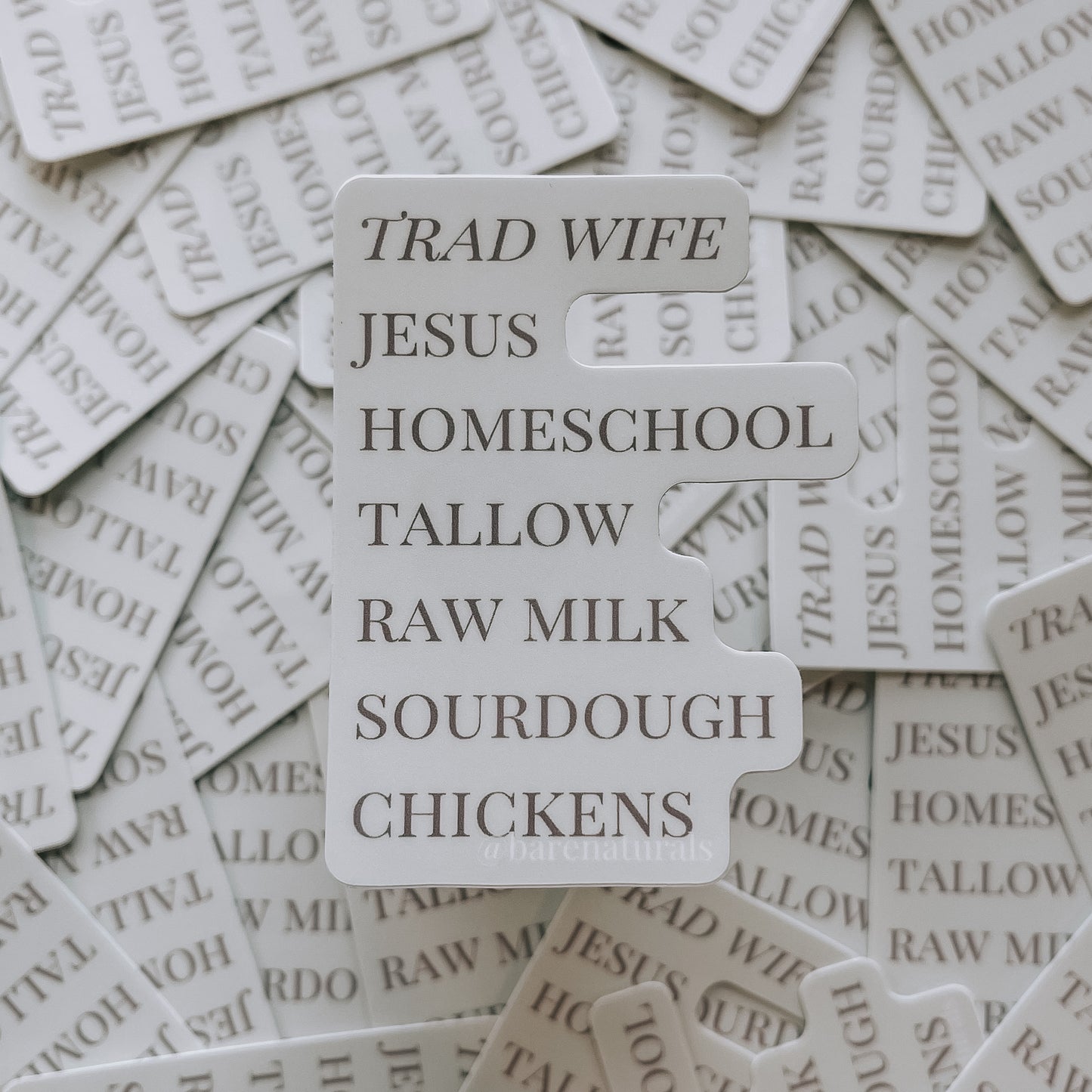 Trad Wife Waterproof Vinyl Sticker